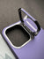 Hidden Bracket Deep Purple Frosted Shell Case For iPhone